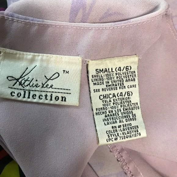 Kathie Lee Vintage Sz S (4/6) Long Dress ~ Purple - Picture 6 of 6